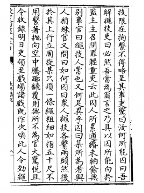 《太平广义》收录的《原化記》(唐)皇甫氏《嘉兴绳技》2 _ 国外某馆 拓件 - 副本.jpg