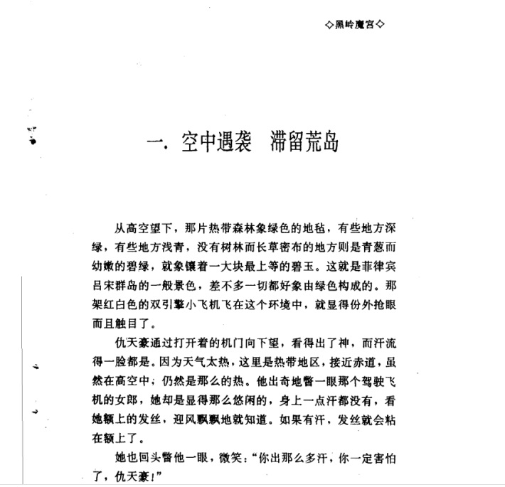 时代文艺出版社版 黑岭魔宮[冯戴力著]主角仇天豪 .jpg