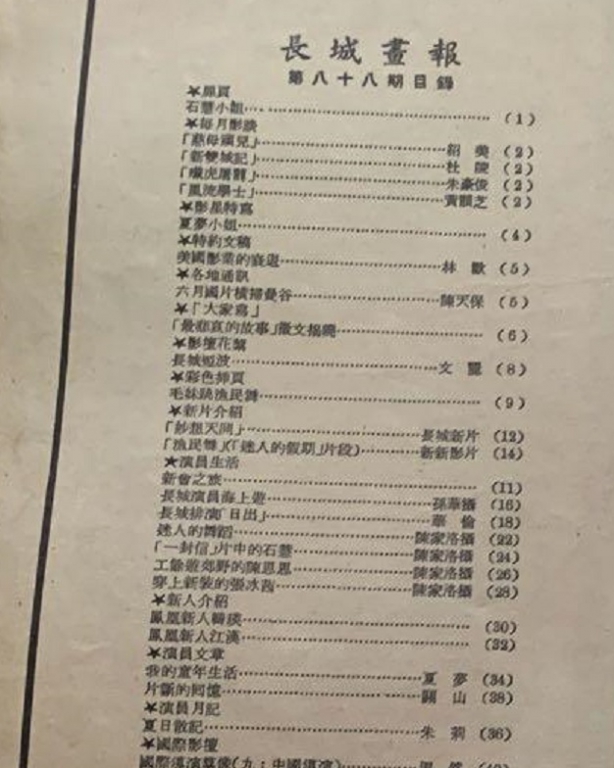 《长城画报》1958年总第88期 目录 金庸 .jpg