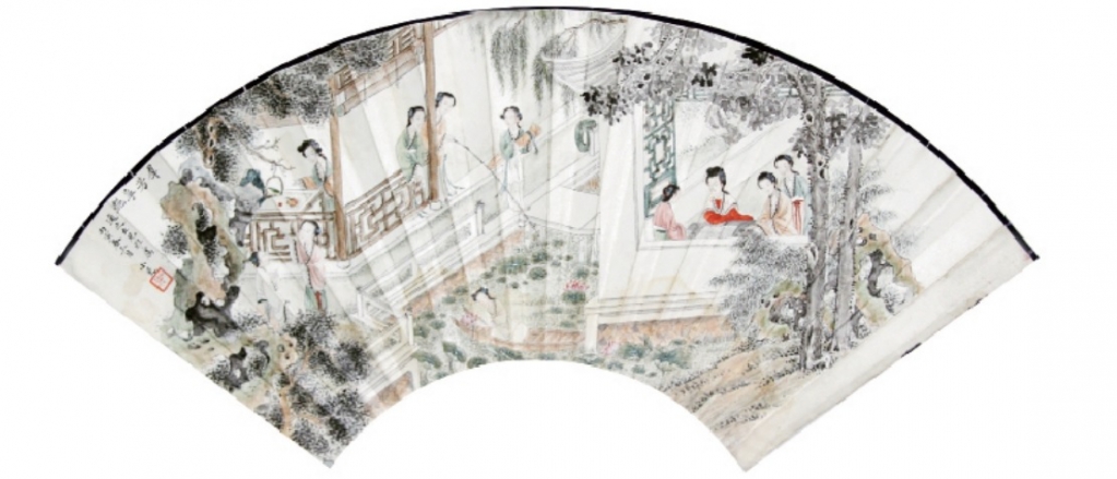 群芬争艳  陆小曼扇面画.jpg