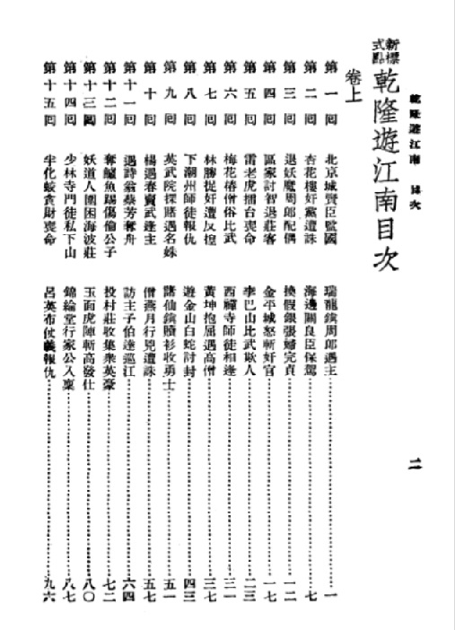 《乾隆游江南》民国广益书局版 目录 .jpg